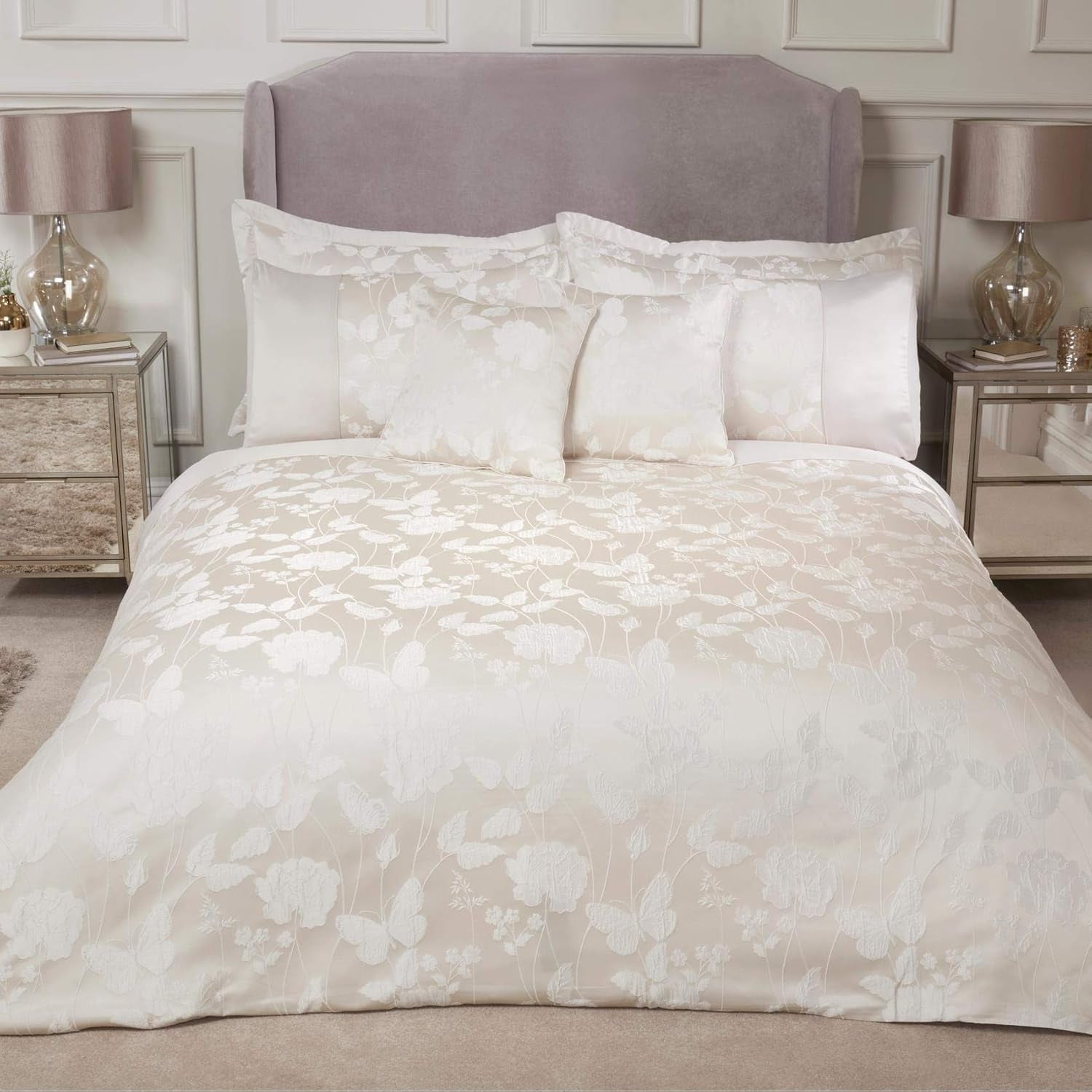 Plapumă Emma Barclay Butterfly Meadow pentru pat king-size, 100% poliester, culoare crem Plapumi si pilote Naty Shop Culoare crem Dimensiune rege