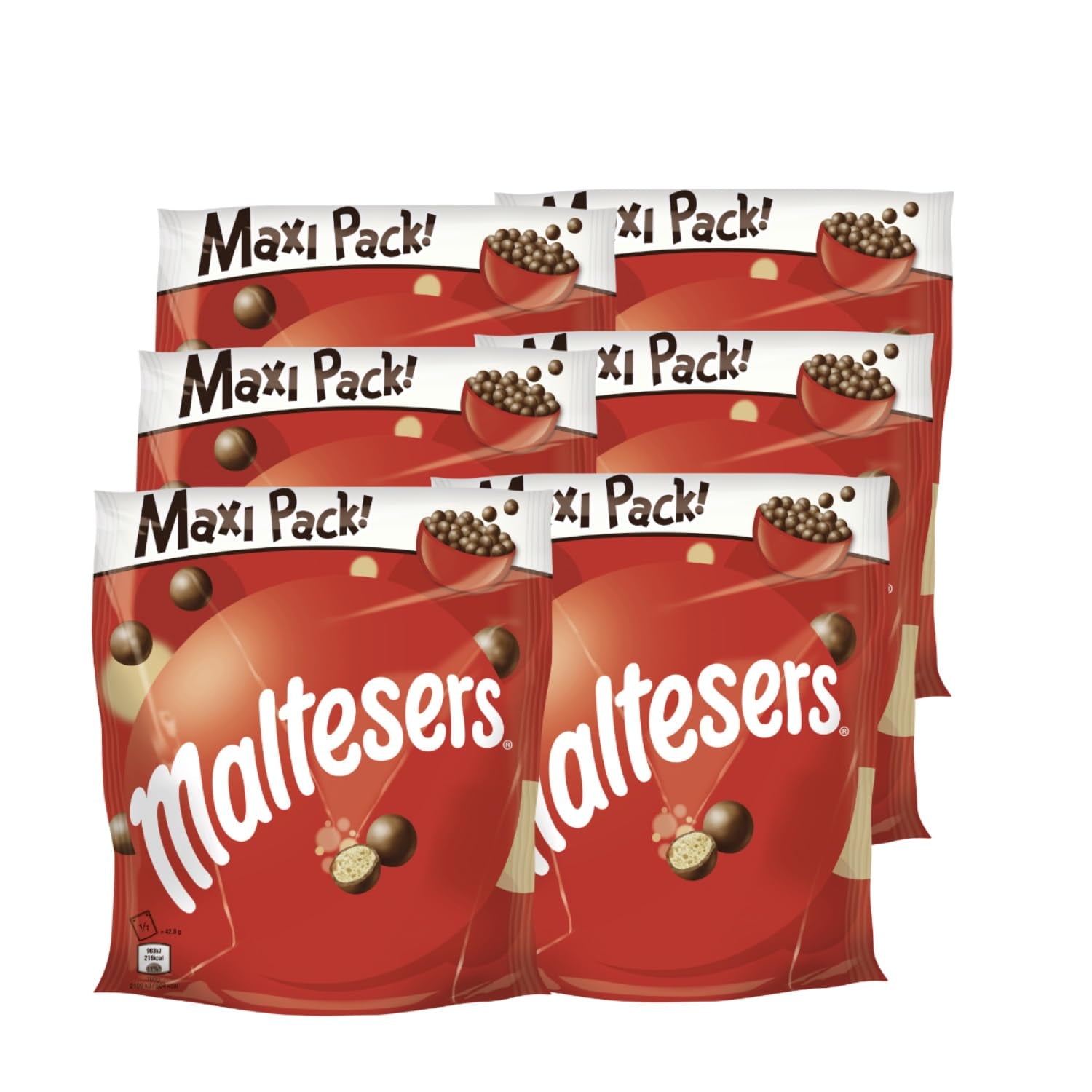 Maltesers, bile de ciocolată cu un centru crocant și ușor, aerat, gustare de ciocolată, 1 pachet (1 x 300g)