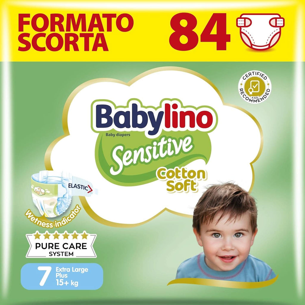 Babylino Sensitive, Scutece delicate pentru copii, diverse marimi Mama si Copilul Naty Shop Mărimea 7 (14 unități)