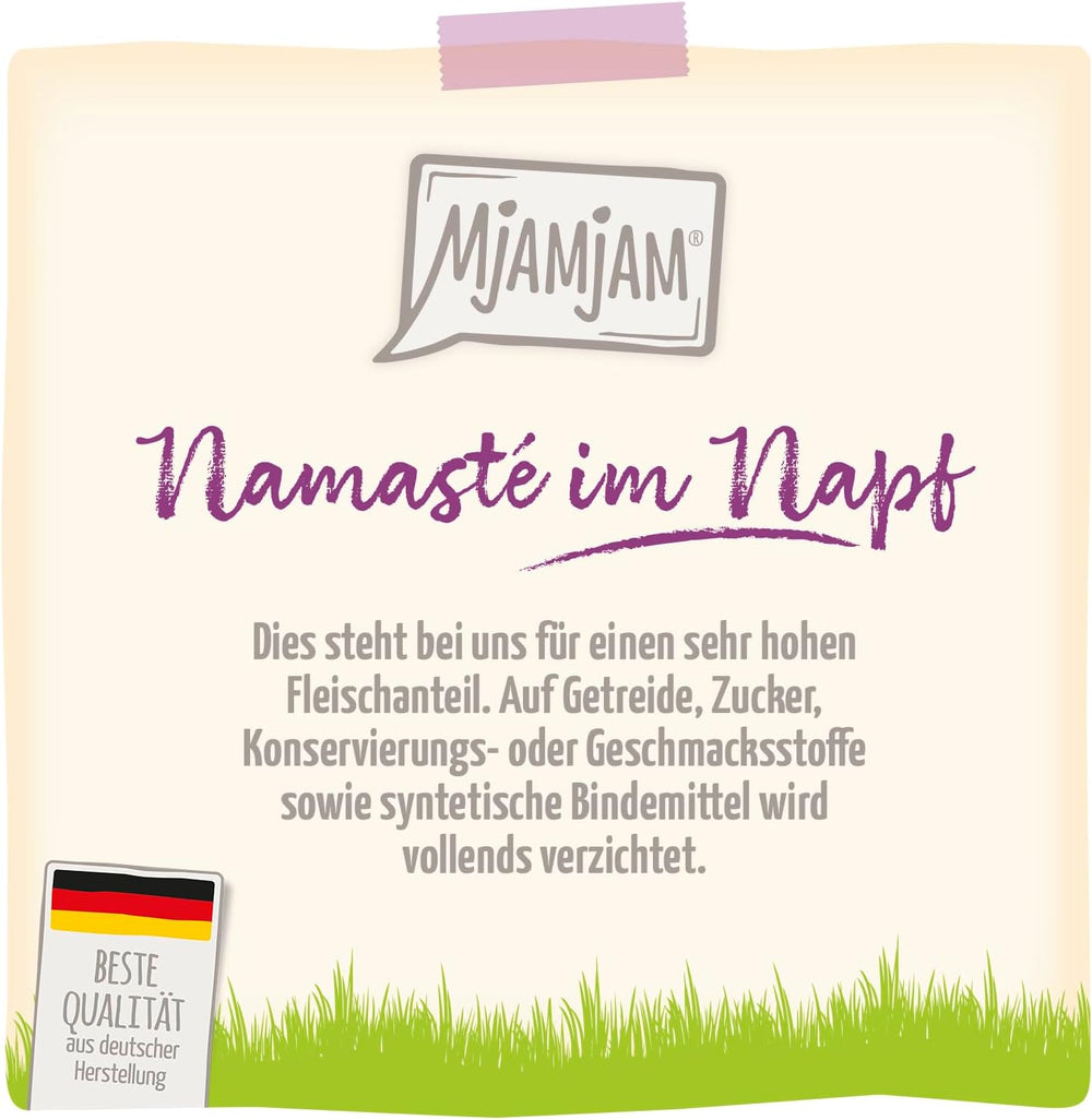 MjAMjAM - Hrană umedă premium pentru pisici - Wellness - Digestivă - Pui, pachet de 12 (12 x 125g), fără cereale