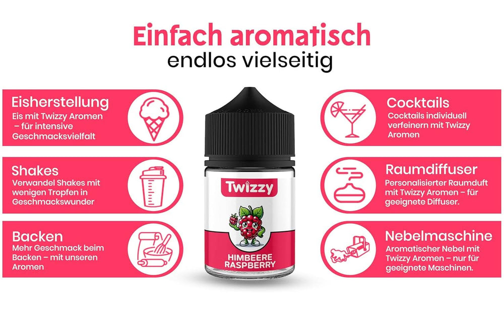 Twizzy, aromă intensă de zmeură, 60 mililitri Arome Naty Shop