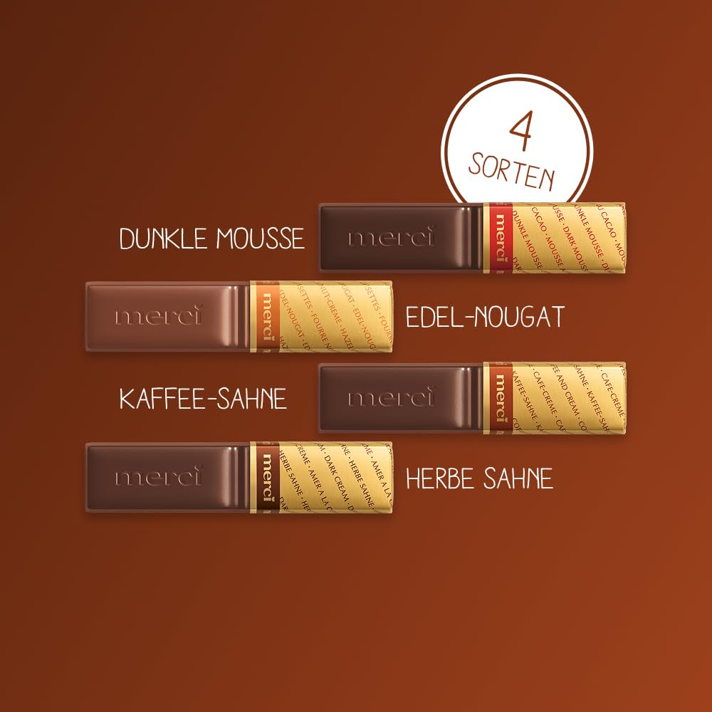Varietate de ciocolată neagră Finest Selection – 6 x 250g – Specialități rafinate de ciocolată neagră – Praline umplute și neumplute