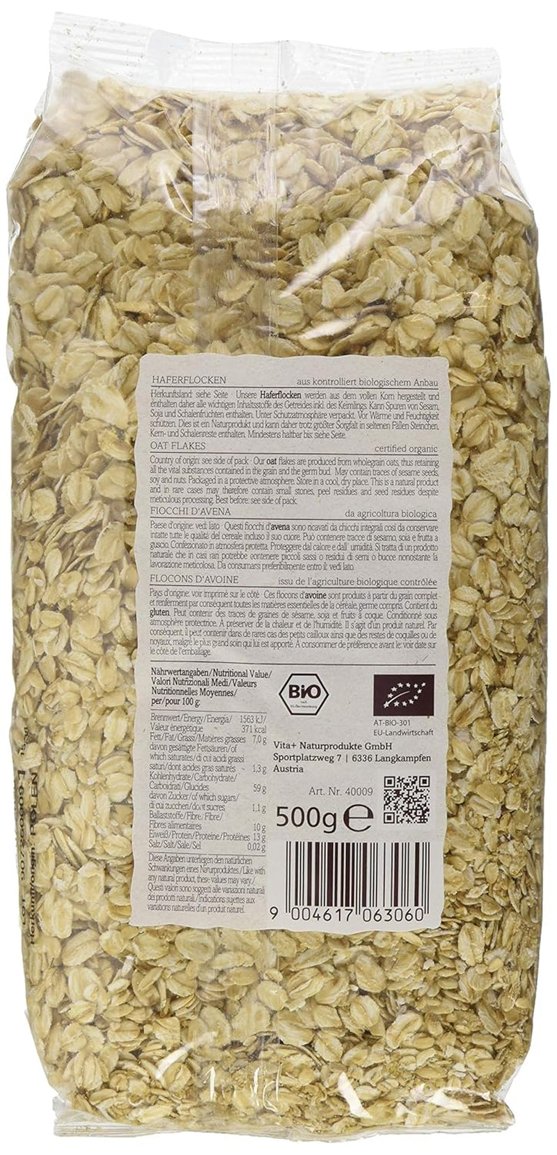 Fulgi de ovăz bio Verival, pachet de 6 (6 x 500 g)
