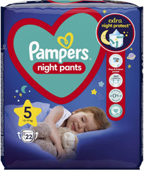 Scutece Night Pants (Versiunea veche), mărimea 5, 22 bucăți, 12 kg-17 kg (Pachet de 2)