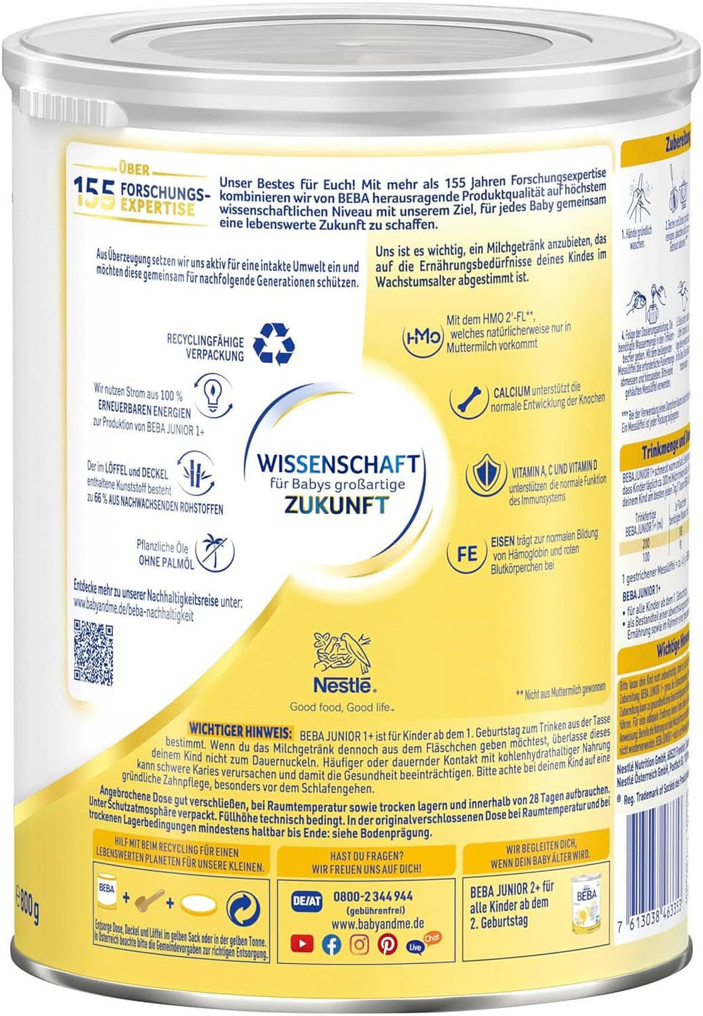 Nestle BEBA JUNIOR 1, Milchnahrung ab 1 Jahr Mutter und Kind Naty Shop