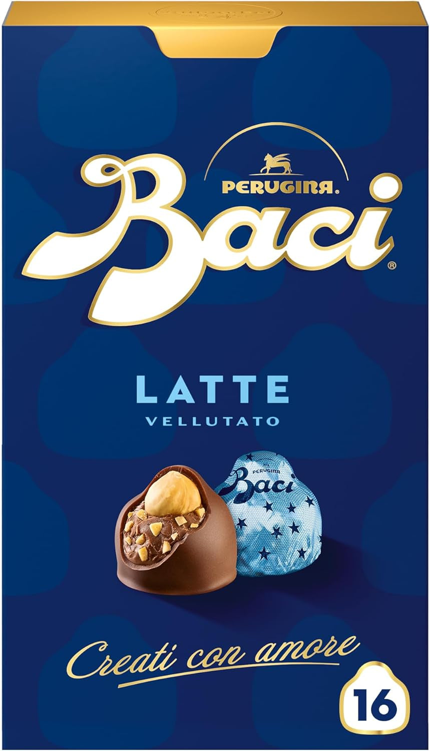 Perugina Baci, Schokolade mit Milchschokolade und Haselnussfüllung, 200 Gramm Pralinen Naty Shop Standardtitel