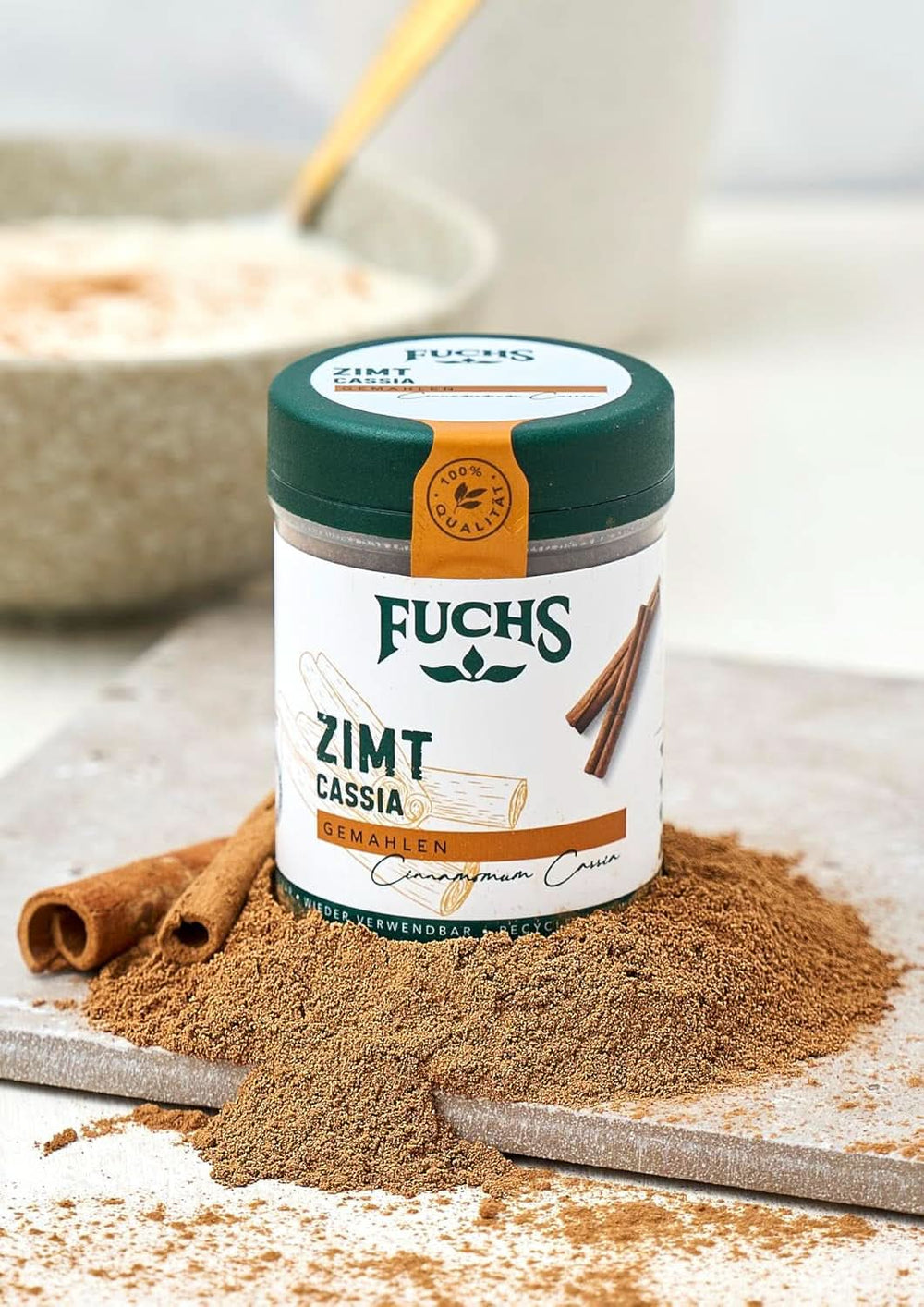 Fuchs Gemahlener Cassia-Zimt – Zum Würzen von Gebäck, Desserts oder Tees, 45 Gramm Gewürze Naty Shop