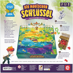 Game Factory 646323 Magic Keys, entzückendes Würfelspiel für Kinder ab 6 Jahren, Familienspiel für 2–4 Spieler, Spiel des Jahres 2024 für Kinder