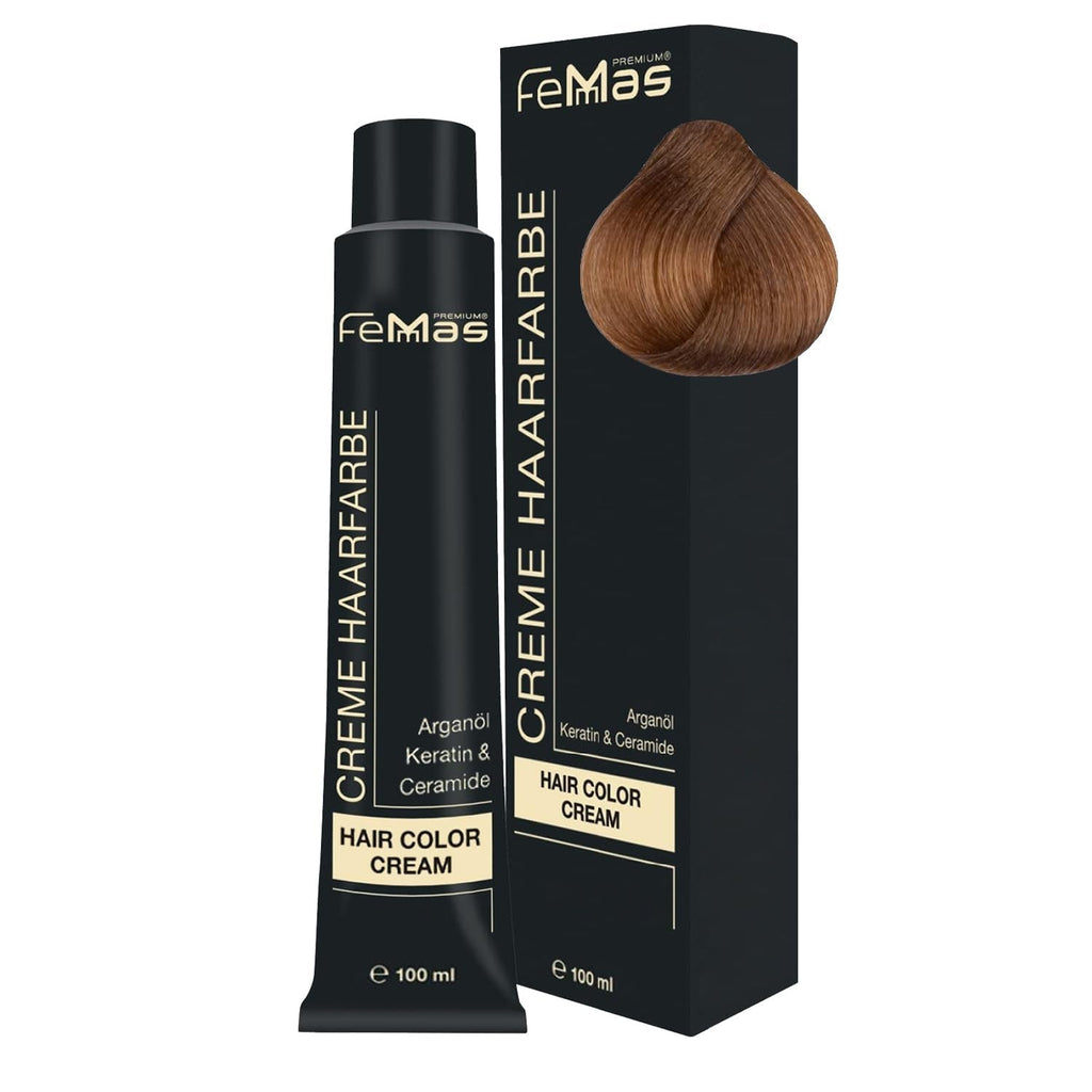 FemMas Hair Colour Pure & Mix Red I Cremă profesională cu ulei de argan, keratină și ceramide I Ca o vopsea de păr permanentă sau nuanță pentru rezultate radiante, de lungă durată I 100 ml