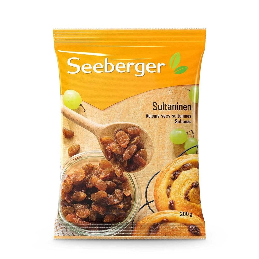 Seeberger Sultaninen: Leichte, süße und fruchtige Sultaninen aus der Türkei, Packung 13 x 200 Gramm Naty Shop Dehydrierte Produkte 200 Gramm
