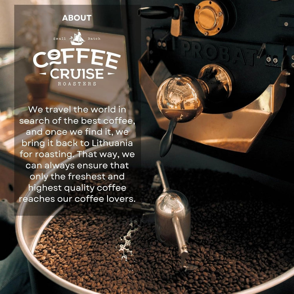 COFFEE CRUISE Santos Kaffeebohnen 1kg - Mittlere Röstung - Aroma Karamell - Für Alle Kaffeemaschinen - 100% Arabisch