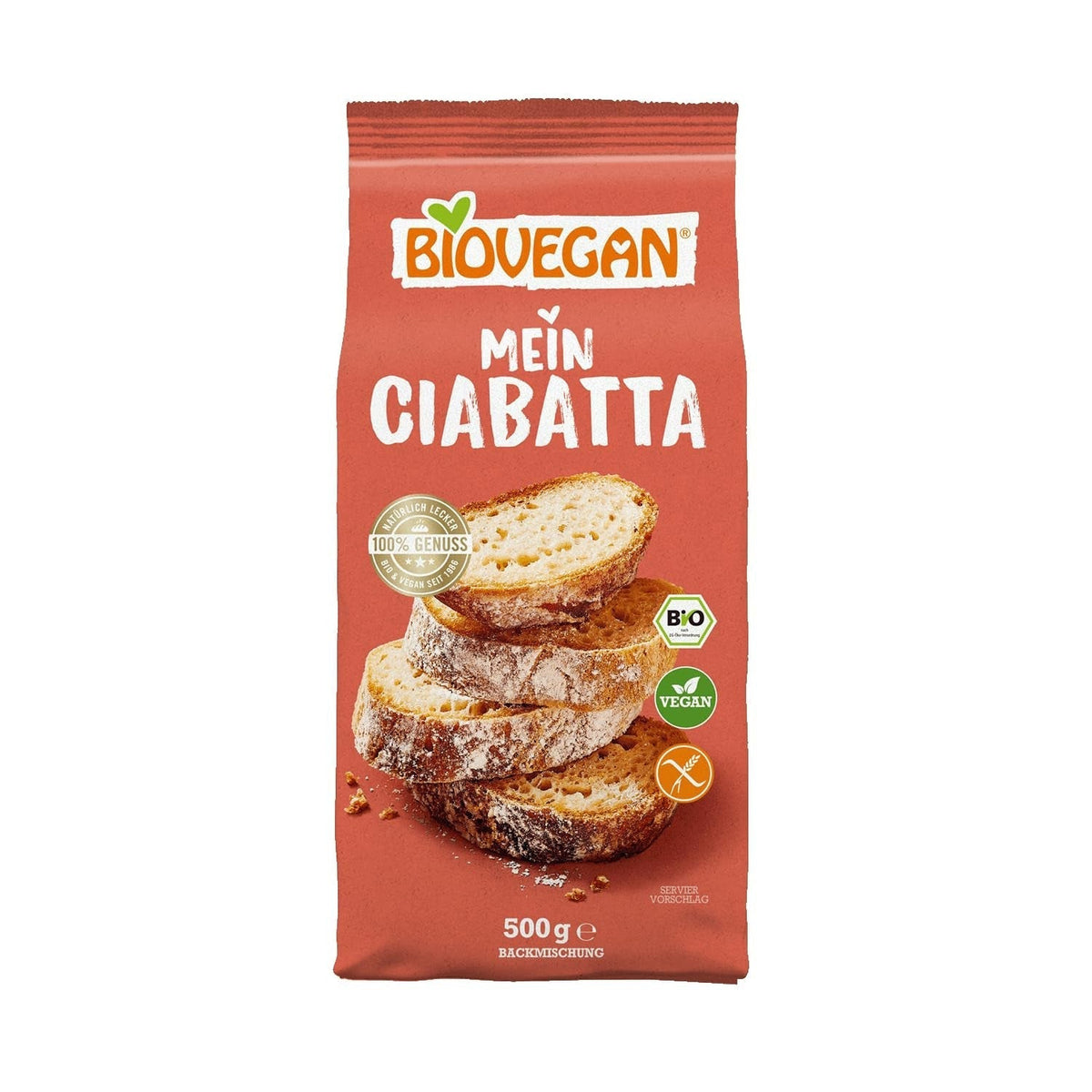 Biovegan Mein Ciabatta Backmischung Mischung zum Backen und Kochen Naty Shop 1 X 500 Gr