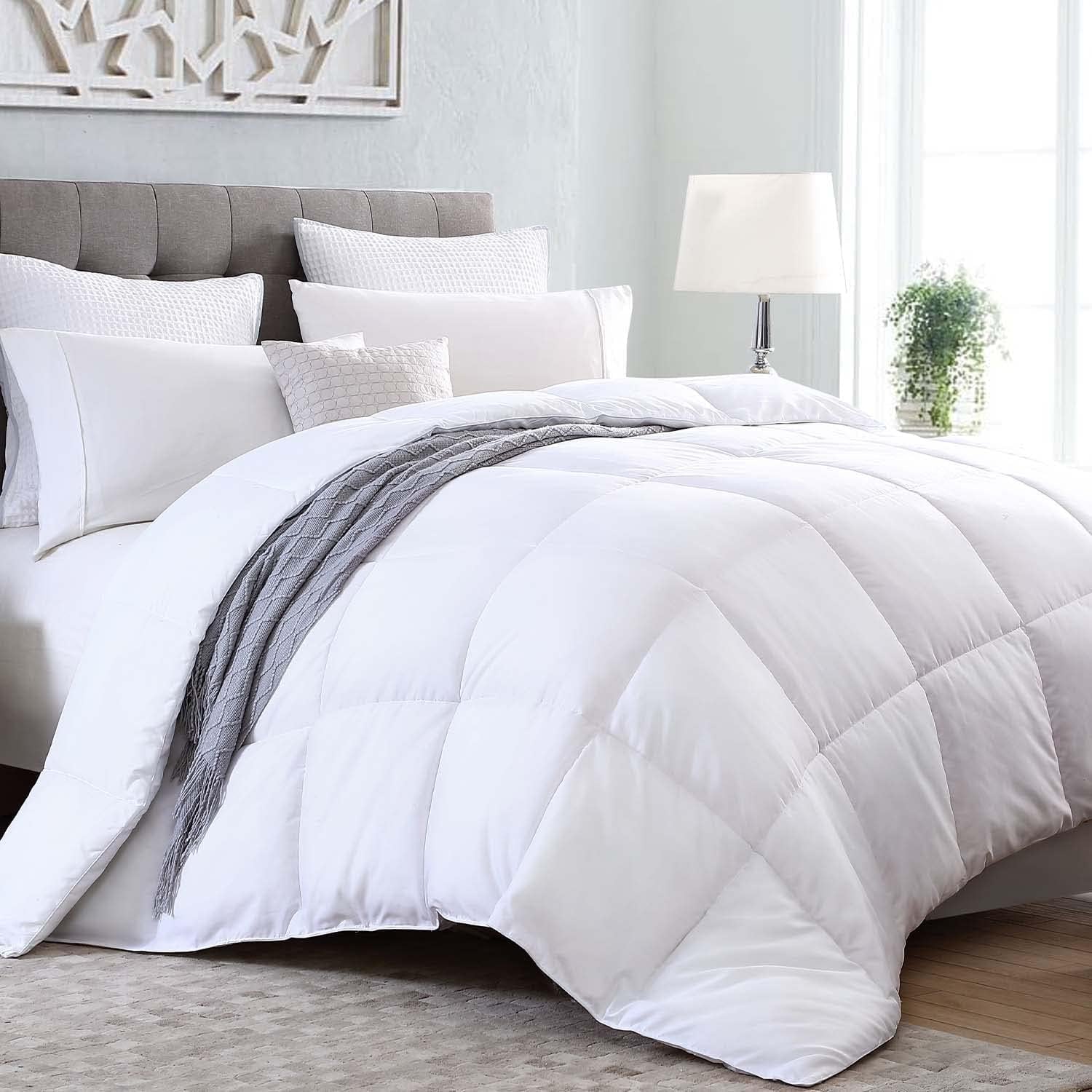 Kingsley Trend Alternative White Down Quilt For All Seasons, All Season, King Size Duvet (2.6 M X 2.3 M), moale, lavabil la mașină Plapumi si pilote Naty Shop Alb Regina
