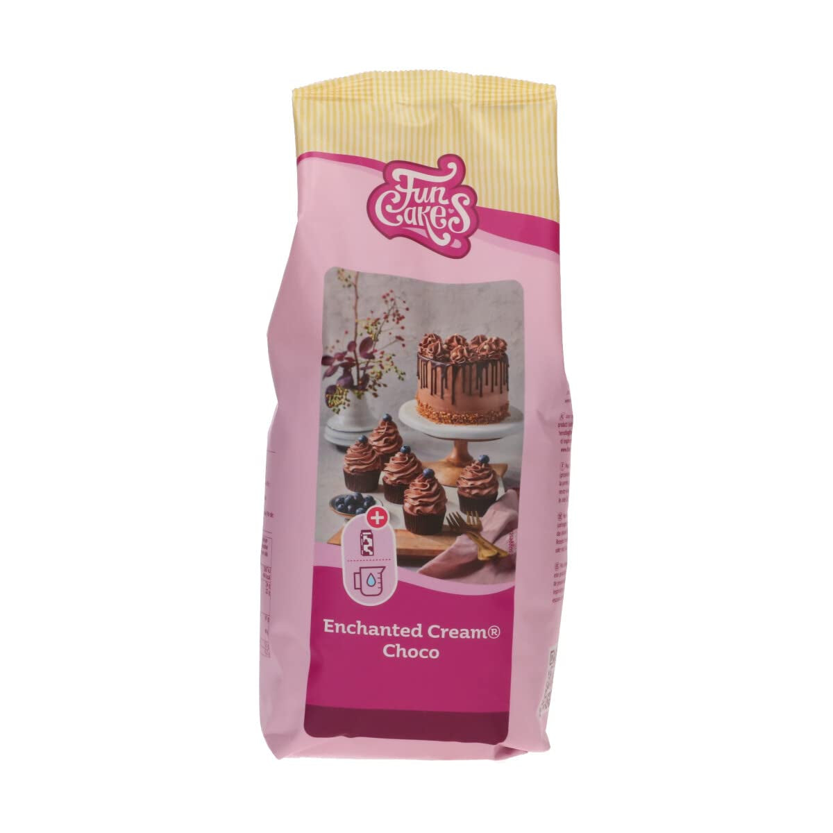 Funcakes Mix Für Enchanted Cream®: Einfach Zu Berübenende, Sehr Leichte Und Flauschige Schneeweiße Creme, Perfekt Zum Füllen Und Abdecken Von Kuchen Oder Als Belag Für Cupcakes, Halal., 900 G Mix zum Backen und Kochen Naty Shop 900 G Schokolade