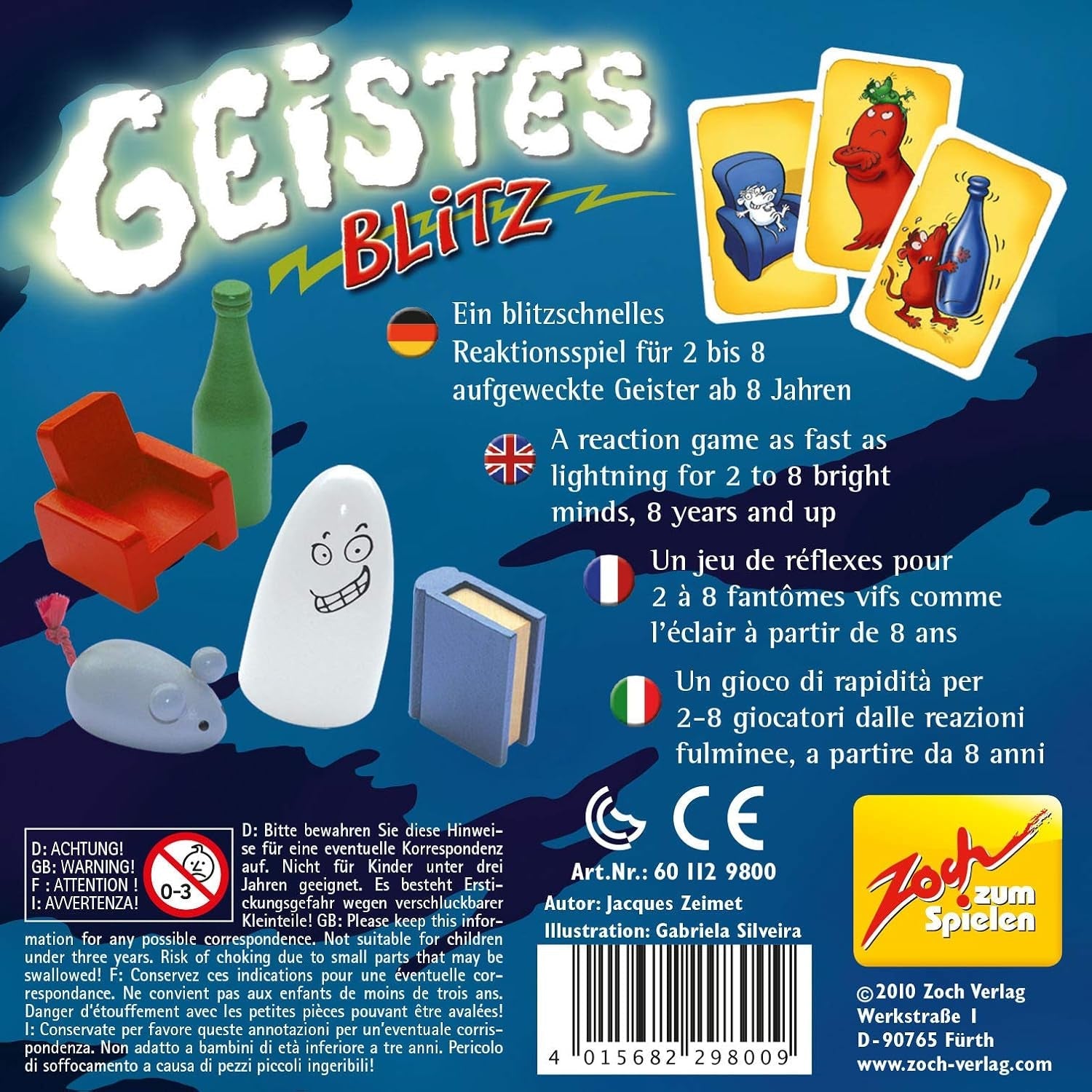 Zoch 601129800 Brainwave - Jocul distractiv de reacții pentru mici și mari; cine prinde rapid piesele potrivite are șanse mari de câștig, de la 8 ani în sus