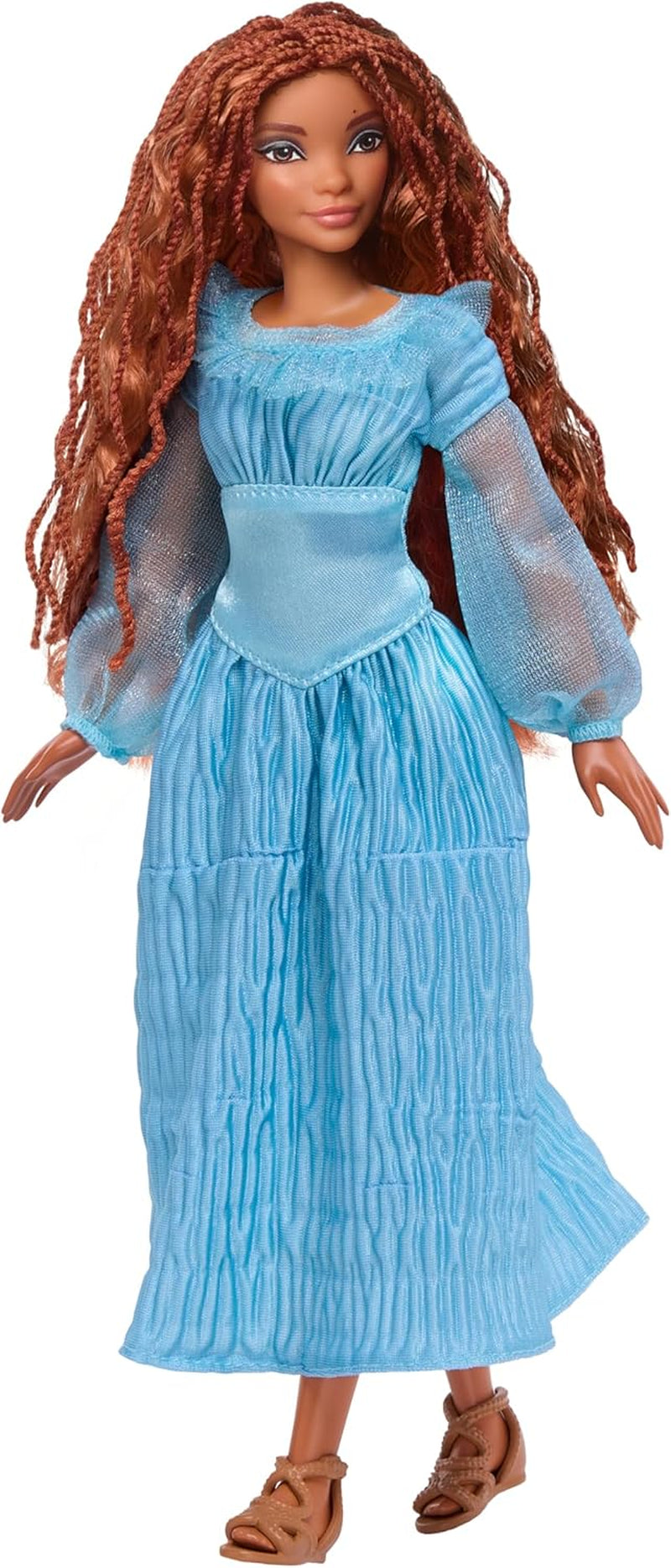 DISNEY Arielle, die Meerjungfrau - Menschliche Version im blauen Kleid mit beweglichen Gelenken und langem rotem Haar für endlosen Frisierspaß und abnehmbare Schuhe, für Kinder ab 3 Jahren, HLX09