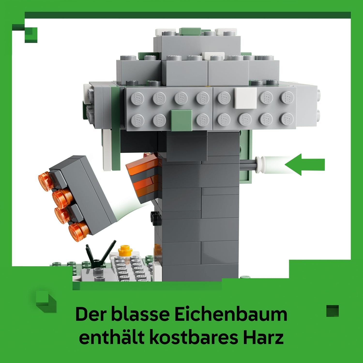 LEGO Minecraft Blasser Garten - Kreatives Spielzeug für Kinder - Spielzeugbiom für Jungen und Mädchen ab 7 Jahren - mit Minecraft Figuren - Mottenmann, Creeper, Skelett und Knarz - Geschenk - 21586