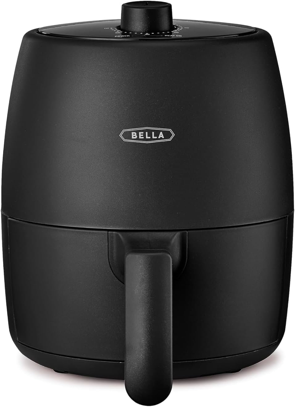 BELLA Heißluftfritteuse 1,9 l, kompakter 5-in-1-Multikocher, Antihaftbeschichtung, spülmaschinenfester Korb, Haushaltsgeräte, Naty Shop, Schwarz, 2 l, Einzeldrehknopf, Bedienungsanleitung