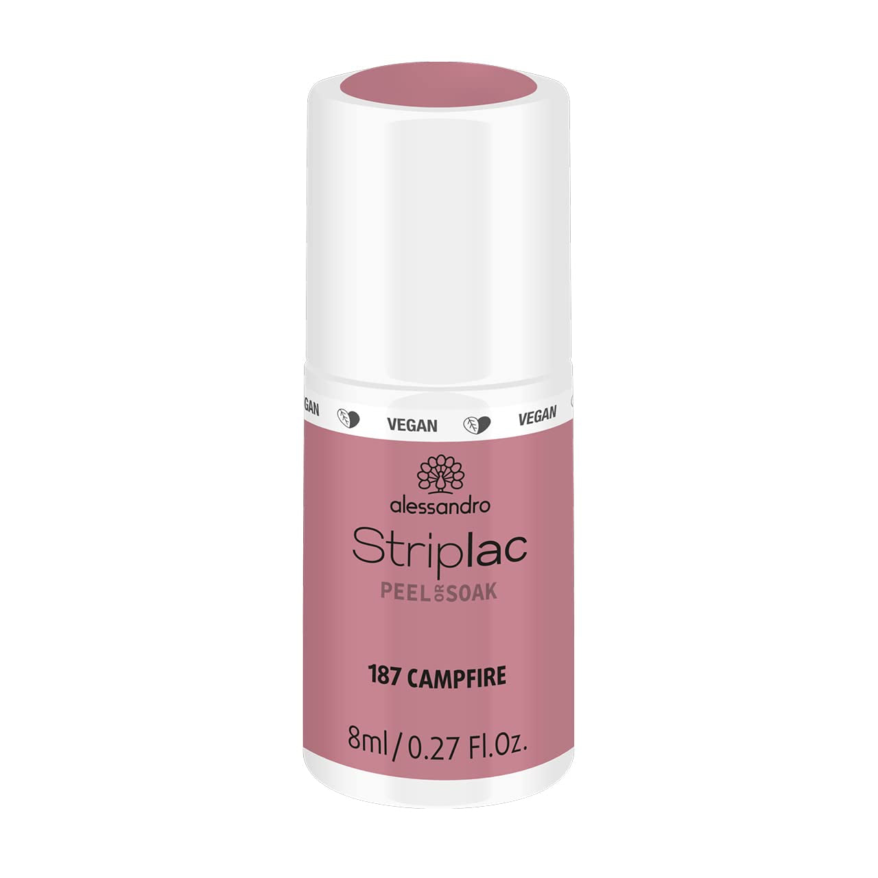 alessandro Striplac UV-Nagellack Flat White – Schonend und langanhaltend – Einfache Entfernung dank Peel-Off-Technologie – Vegan und tierversuchsfrei – 8 ml