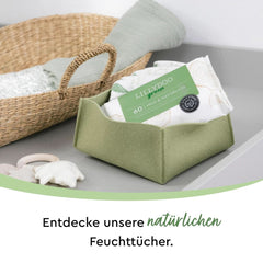 LILLYDOO Grüne natürliche Feuchttücher, 100 % plastikfrei, parfümfrei (FSC-Mix) Naty Shop Baby-Feuchttücher