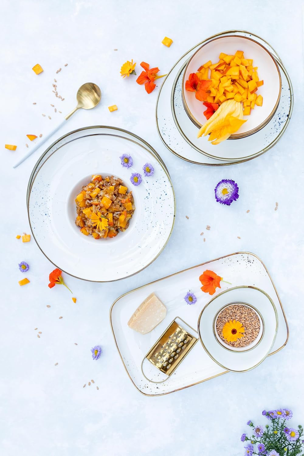 MÄSER Serie Pintar, Hochwertiges Geschirr-Set für 4 Personen, Kombiservice à 16-teilig. Geschirr-Sets Naty Shop