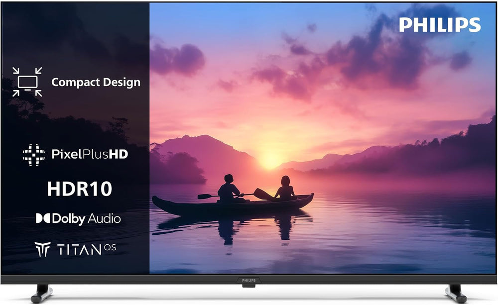Televizor inteligent LED Philips 32PFS6000 2K HD - ecran de 32 de inci cu Pixel Plus, platformă Titan OS și sunet Dolby Digital - Funcționează cu Alexa și Google Assistant