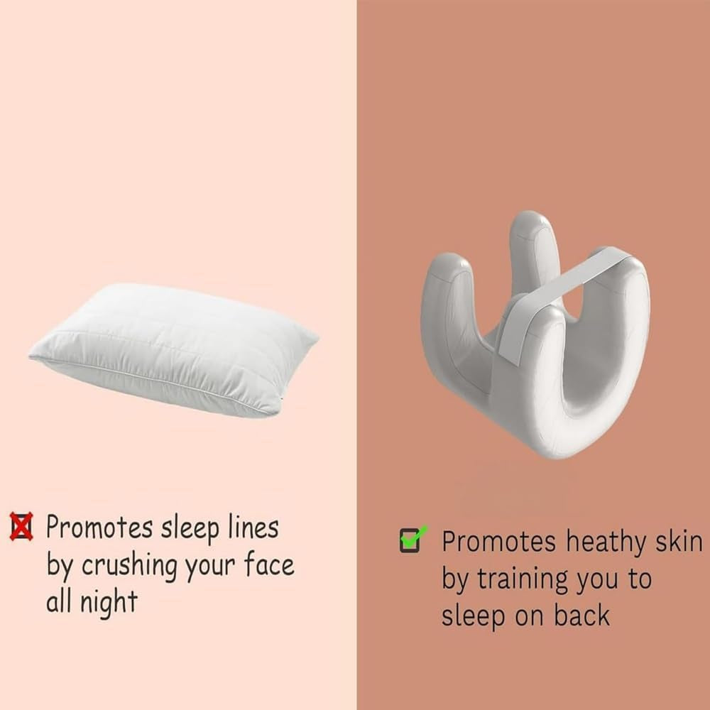 Pernă de frumusețe, pernă antirid, pernă ortopedică de sprijin pentru gât, pernă de frumusețe anti-îmbătrânire, pernă din spumă de memorie, pernă de sprijin pentru gât, pentru a menține ridurile faciale, pernă de dormit (negru) Perne ortopedice cervicale Naty Shop