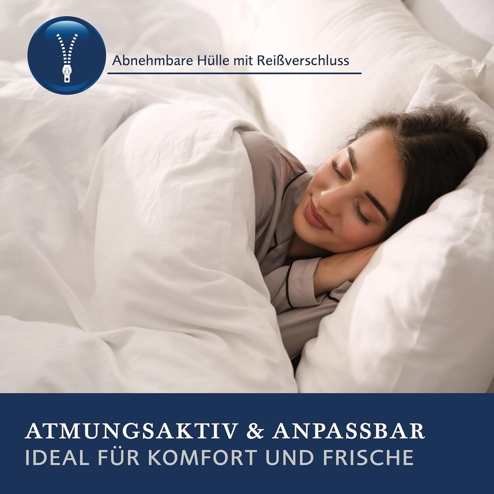 Pernă Billerbeck S20 Visco - Pernă pentru gât - Pernă 40 x 80 cm - Pernă pentru susținerea gâtului cu miez Visco High-Tech