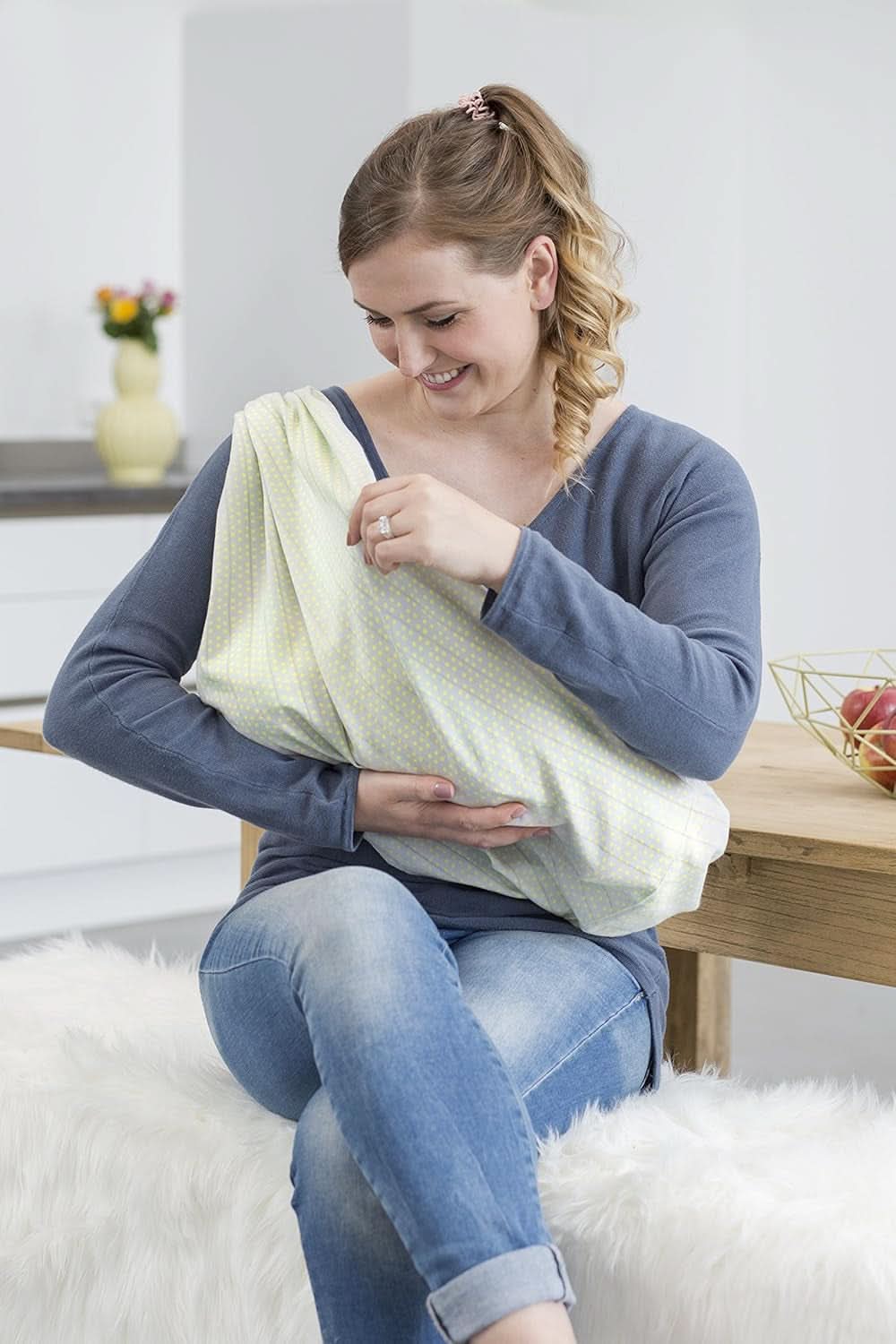 LÄSSIG Stillschal Diskrete Accessoires Essen und Stillen Bebe Naty Shop