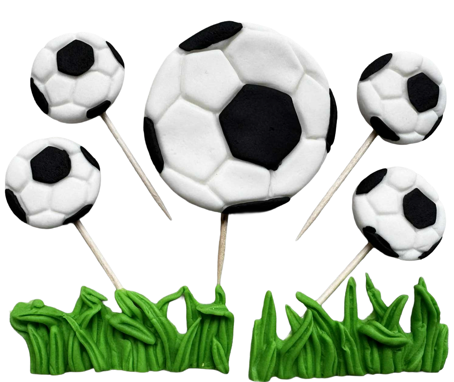 Set mit 7 essbaren Dekorationen, Fußball