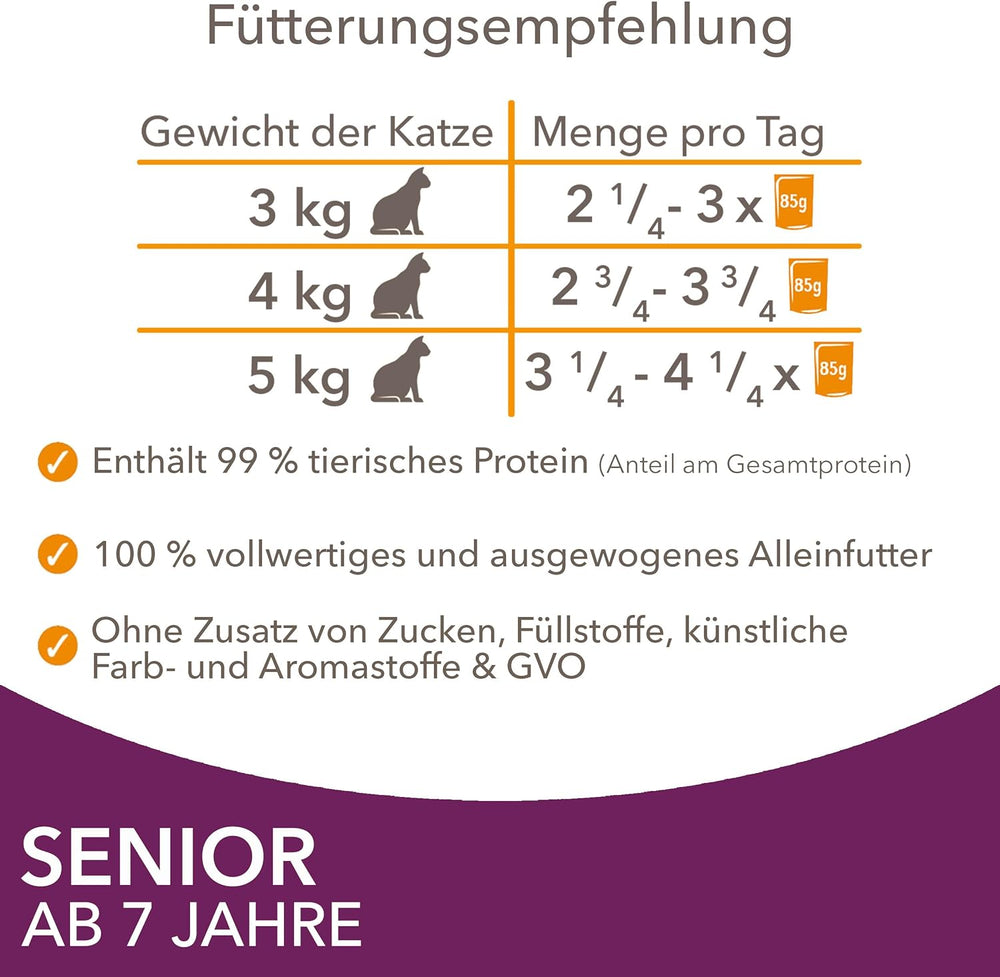 IAMS Delights Hrană umedă pentru pisici senior - Pachet multiplu cu pui și pește în sos, hrană umedă de înaltă calitate pentru pisici mai în vârstă de la 7 ani, 12 x 85 g