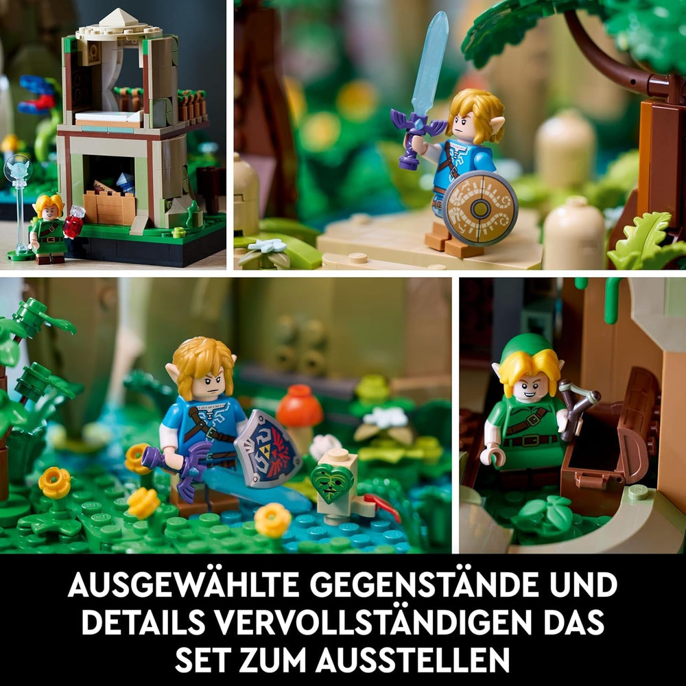LEGO The Legend of Zelda Deku-Baum 2-in-1 - Sammlerstück zum Ausstellen mit Prinzessin Zelda & 3 Link Minifiguren - Bauset für Erwachsene & Geschenkidee für Videospiel-Fans - 77092