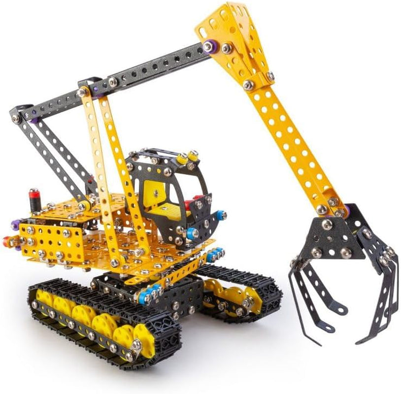 Constructor Pro Melman – Metallbauspiel – 866 Teile – XXL Raupenbagger zum Zusammenbauen – Expertenkoffer ab 8 Jahren