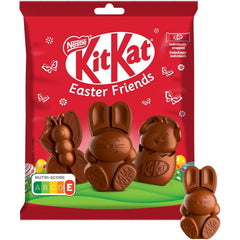 NESTLÉ Prietenii de Paște, mini figurine de Paște din ciocolată cu lapte cu bucățele crocante, pachet de 2 (1 x 65g)