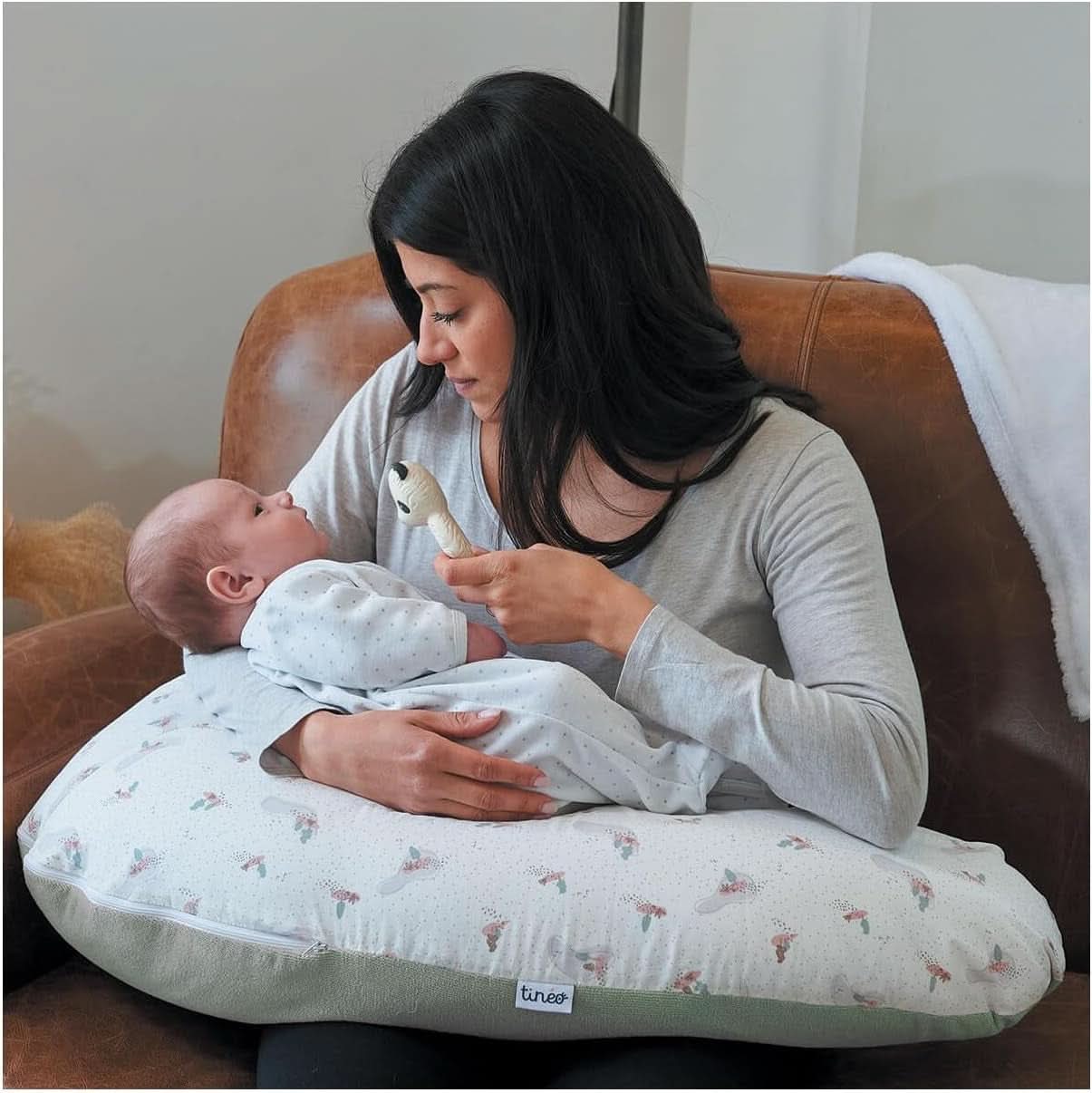 Pernă de sarcină - Pernă de alăptare - Pernă multifuncțională 2 în 1 - Husă detașabilă 78 X 44 cm Accesorii Hrana si Alaptare Bebe Naty Shop