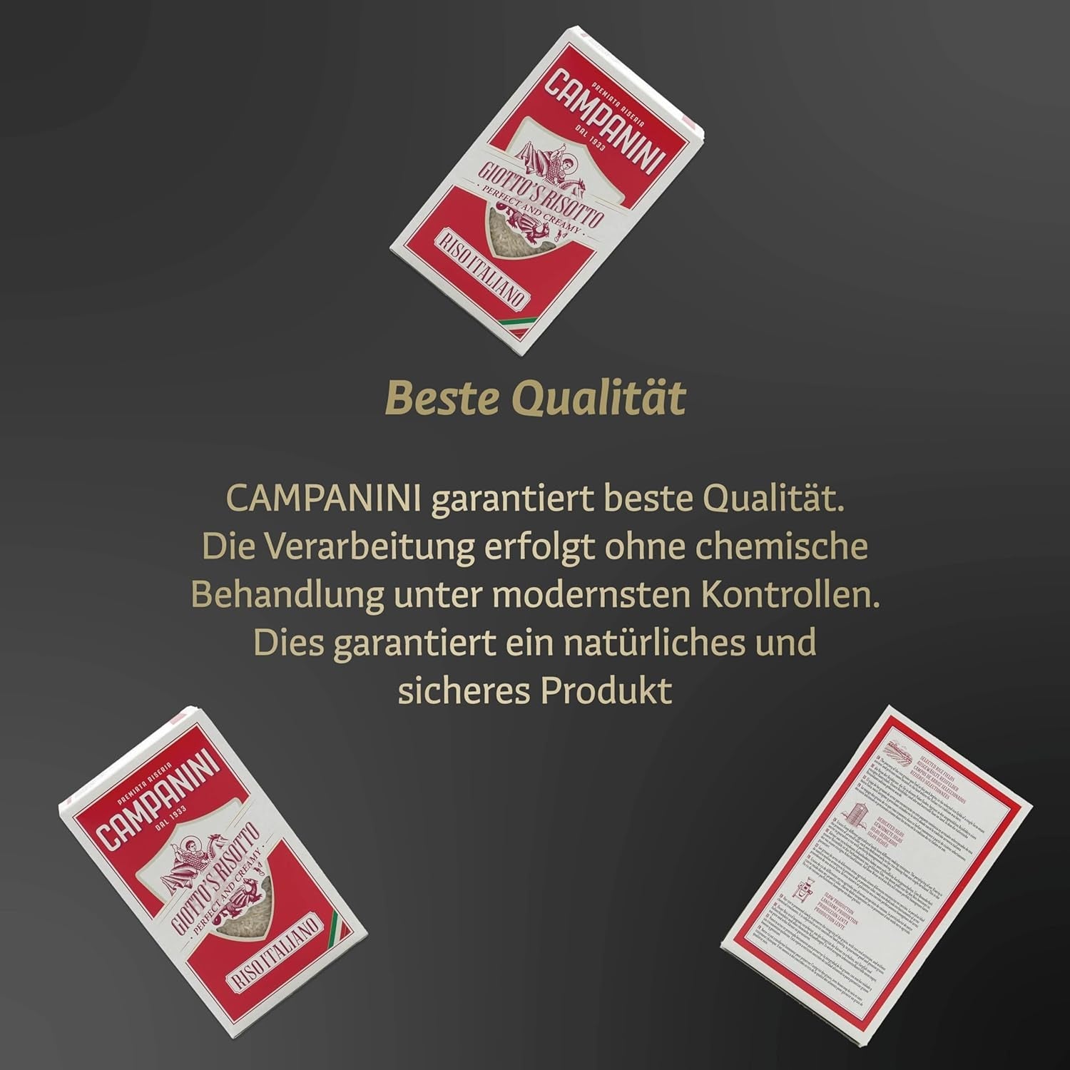 Orez original pentru risotto | Orez Campanini pentru risotto | 1000g | din Italia | Risotto-uri și supe