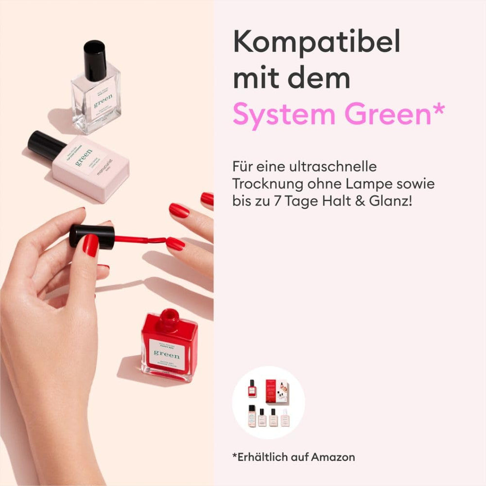 Manucurist Green - Oja Rosy Beige Shell Beige - Oja cu Uscare Rapidă - DIY Nails - Vegană 12-Free - Pe Bază de Plante - Oja - Fabricată în Franța