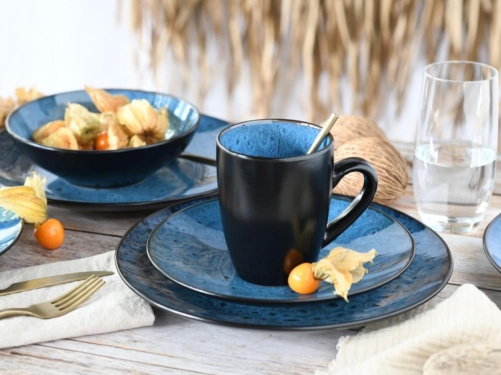 Creatable, 23630, CAPRI-Serie – Reaktive Emaille, Geschirr-Set 16-teilig, Geschirr-Sets Naty Shop