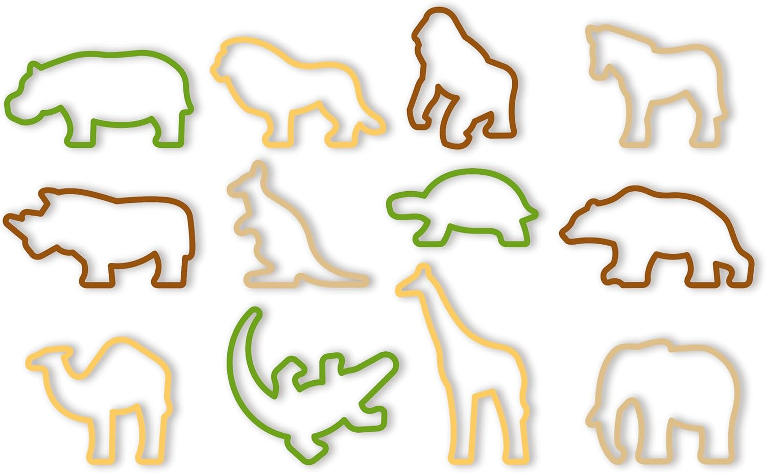 Set de forme pentru biscuiți Tescoma Delícia Kids Zoo, 12 piese