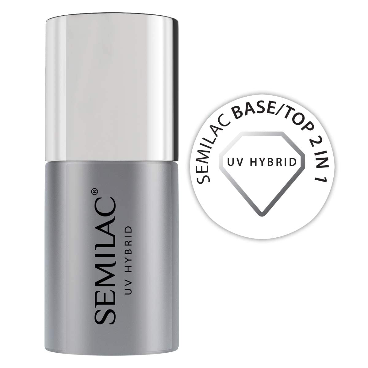 Bază de ojă UV Semilac Pure&Clean 7 ml – Bază hibridă autonivelantă pentru unghii sensibile
