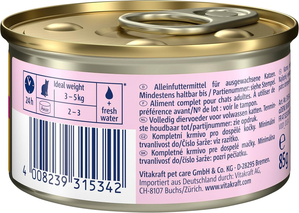 Vitakraft Poésie Mousse, hrană umedă pentru pisici, spumă aerisită, cu pui, fără zahăr adăugat sau cereale (12 x 85g)