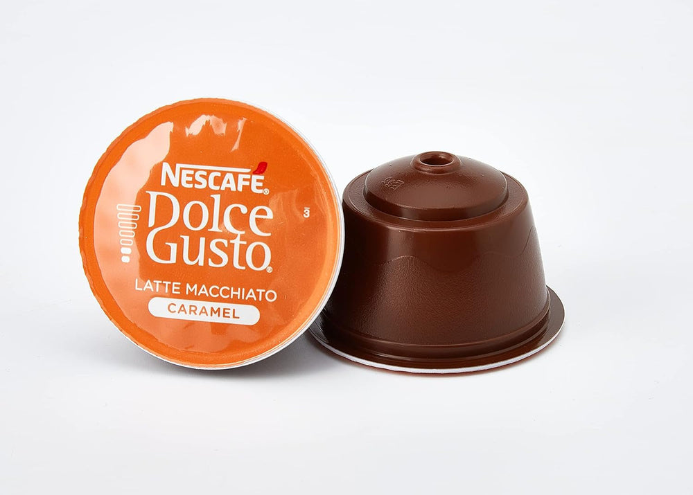 Latte Macchiato | 96 Kaffeekapseln & Latte Macchiato Caramel | 48 Kaffeekapseln | Arabica Robusta Mischung | Feines Karamell Aroma und leckerer Milchschaum