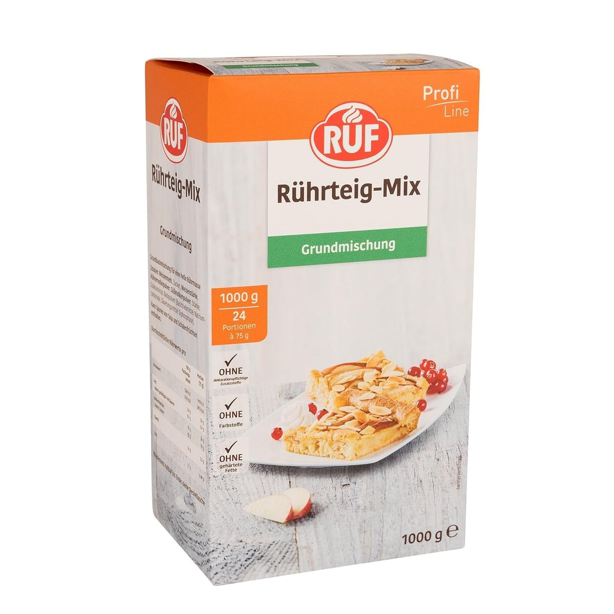 RUF Rührkuchen Backmischung, Nur Wasser & Öl Zugeben, Rezeptur Für Blechkuchen, Kastenkuchen, Muffins, Gugelhupf Und Tortenböden, 1X1000G Mischung zum Backen und Kochen Naty Shop Rührteig 1 Kg (1Er Pack)