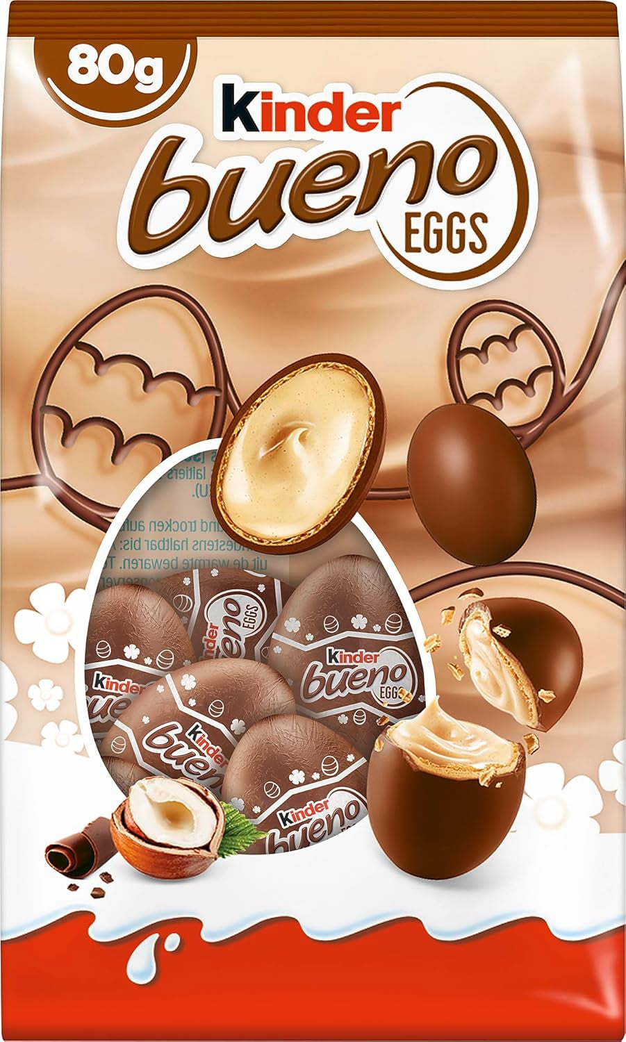Kinder Mini Eggs Milk | 85g – Ouă delicioase de ciocolată pentru Paște – Dulciuri de Paște – Umplutură fină de lapte acoperită cu ciocolată cu lapte – Perfecte pentru coșul de Paște – De împărțit