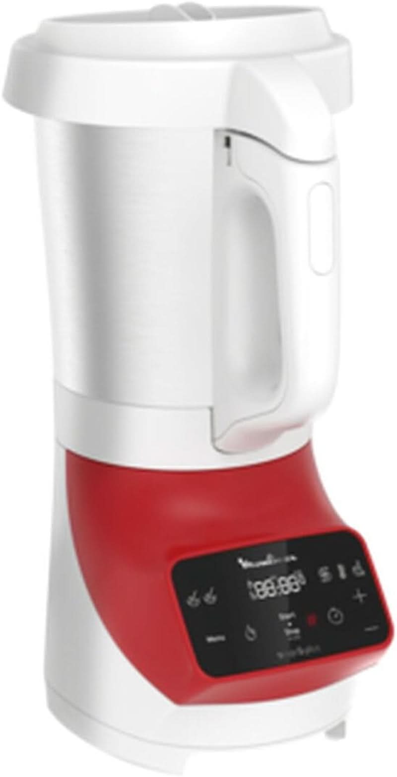 Soup&Plus LM924500 Standmixer, 1100 W, Schüssel 2 L, Edelstahlklingen, 3 automatische Programme, Manueller Modus, Perfektes Mixen, Suppen, Smoothies, Eussies, Made in France, Soup&Plus Mother and Child Naty Shop Rot – 2L Touchscreen