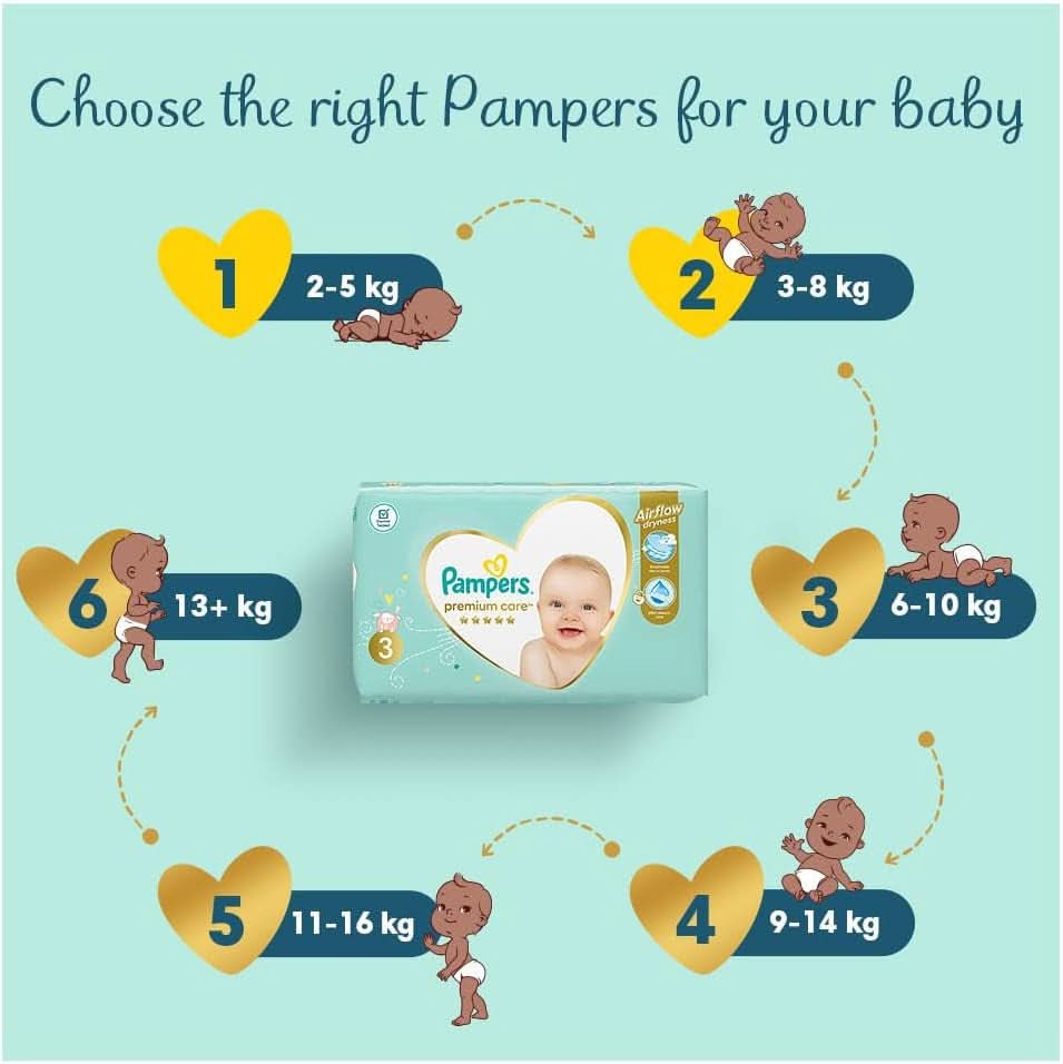 Pampers Premium Care Windeln, Größe 5, 11 - 18 kg, 44 Stück Mutter und Kind Naty Shop