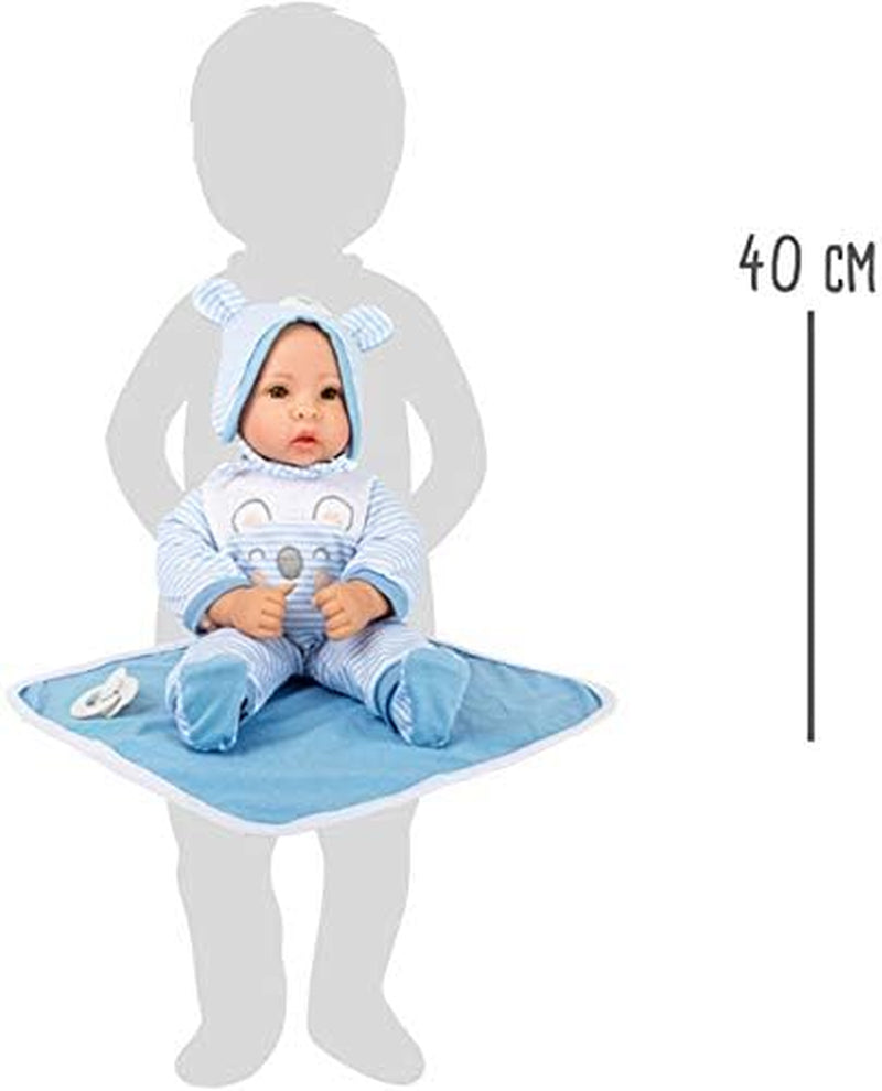 small Foot Puppe Lukas inkl. ausziehbarer Bekleidung, Schnuller und weicher Kuscheldecke, Rollenspielzeug, 11238