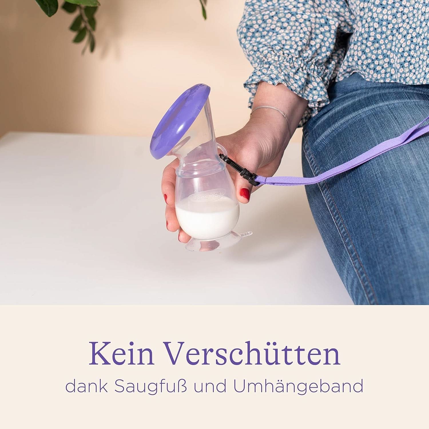 Lansinoh Silikon Milchpumpe & Muttermilchauffänger - Angenehmes & Extrem Weiches Silikon - Rettet Jeden Tropfen Muttermilch - Alternative Zu Milchauffangschalen, 1 Stück (1Er Pack) Zubehör Essen und Stillen Bebe Naty Shop