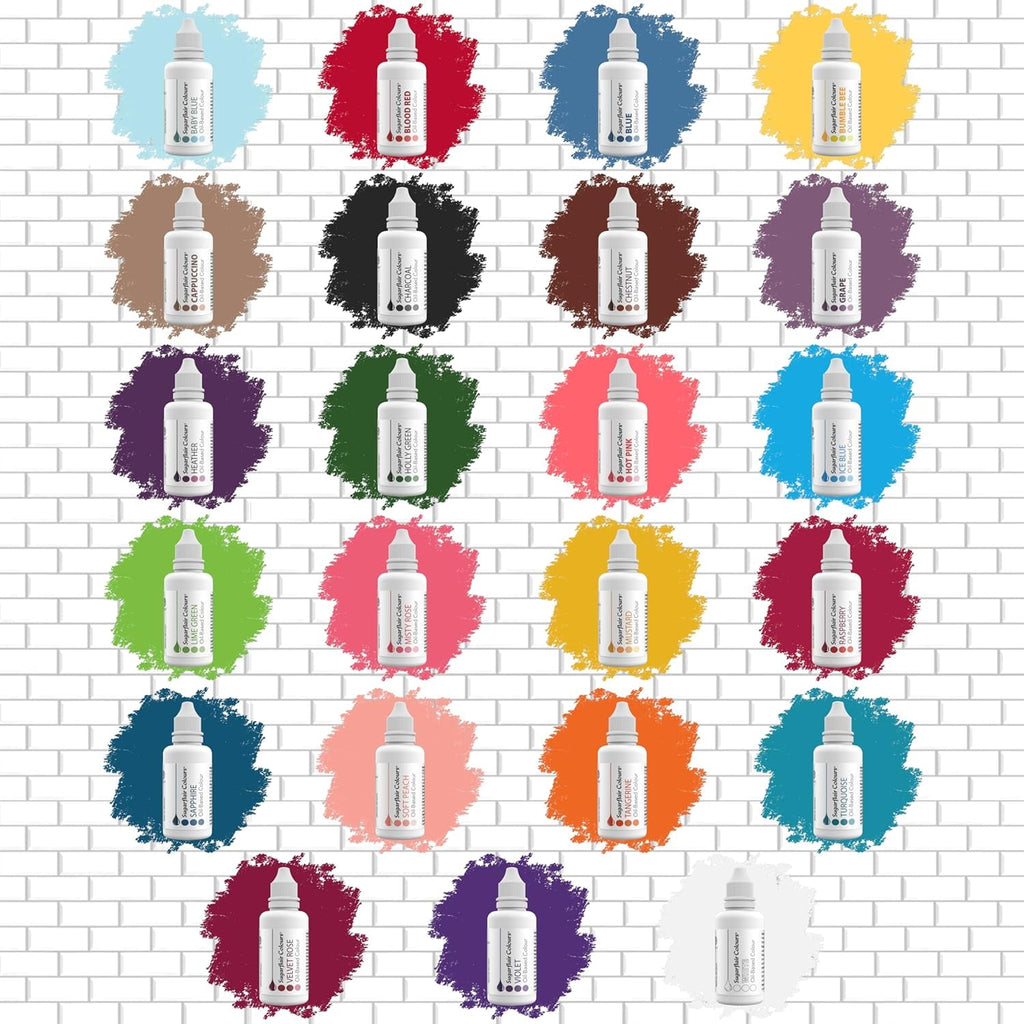 Colorant alimentar pe bază de ulei Sugarflair Pastel Mixer, alb - Colorant alimentar pentru ciocolată, cremă de unt, pastă de zahăr și toate ingredientele alimentare liposolubile - 30 ml