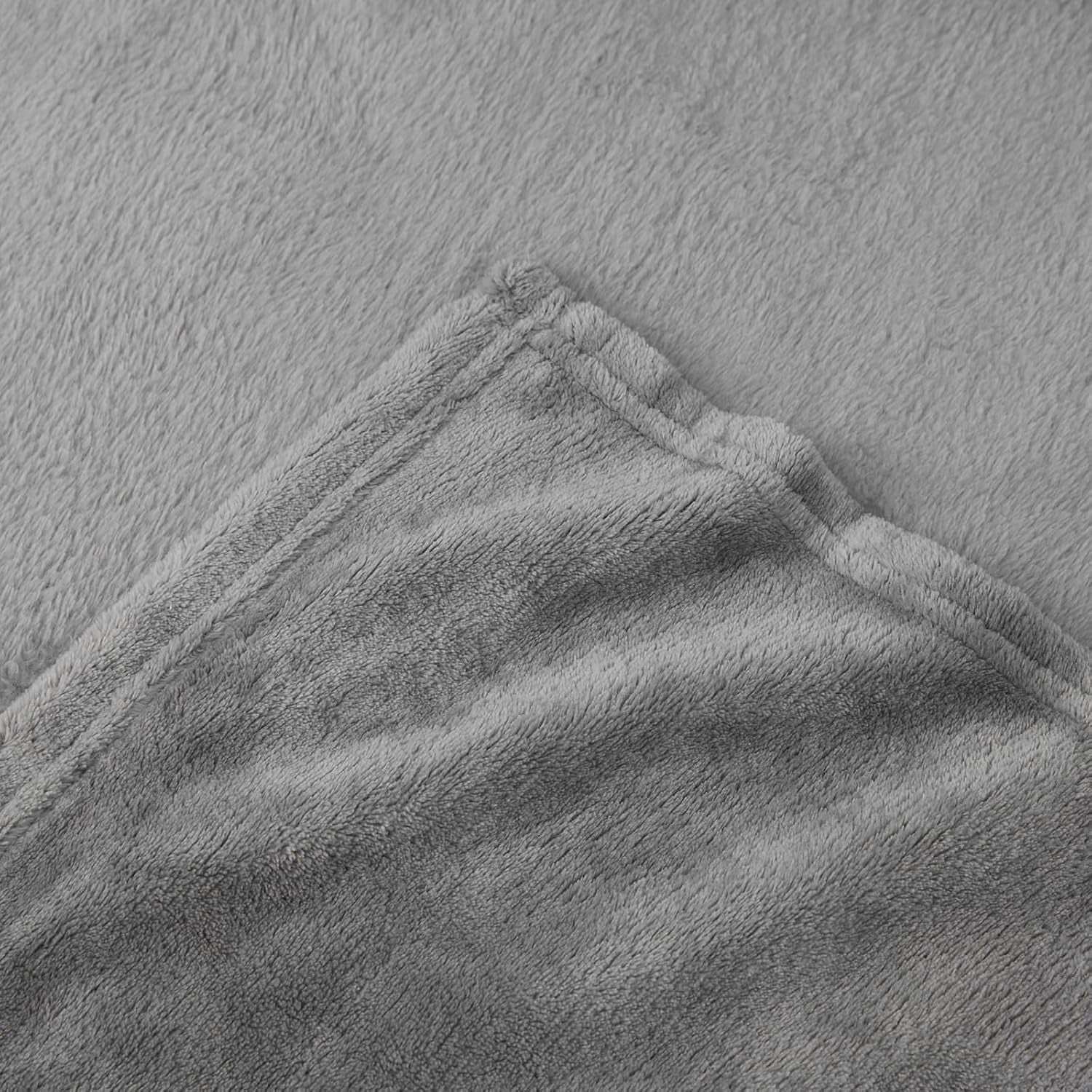 Aisbo Cuddly Blanket Fluffy Blanket Grey - Fleece Blanket 150X200 Cm XL Warm Sofa Blanket, Cosy Living Blanket Light Grey Soft As Living Room Blanket Couch Blanket For Winter Paturi si Cuverturi Besuche den Aisbo-Store